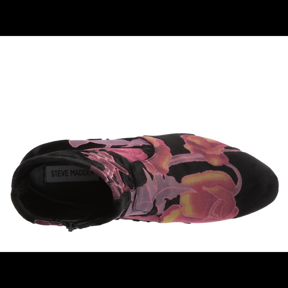 NEW Steve Madden Velvet Floral Emison Bootie - Picture 6 of 6